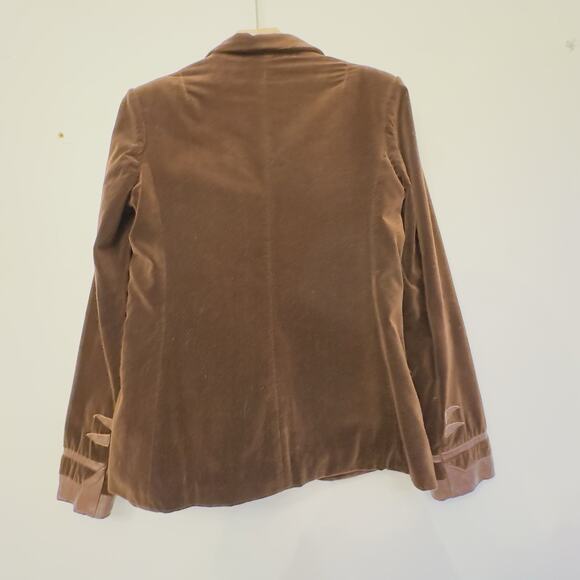 Vintage 1970s Chocolate Brown Velvet Blazer The Fashion Place Sears Roebuck 12 - Picture 7 of 12